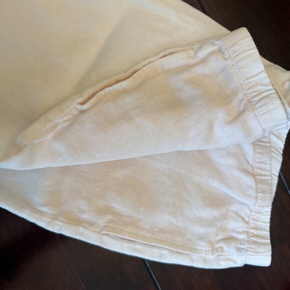 j.jill Love Linen White Pull-On Pants, Size M Tall - Picture 3 of 7